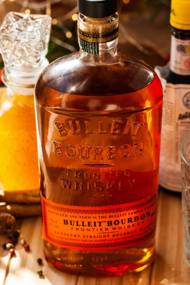 christmas old fashioned - bullet bourbon alcohol