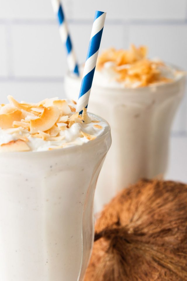 easy ways to make coconut smoothies - two coconut shake