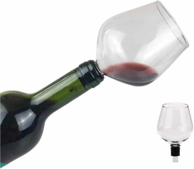 Wine Glass Bottle Topper for best gag gifts