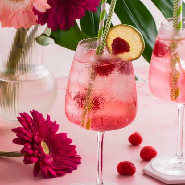 pink ladies drink recipe - a single serving of pink cocktail drink