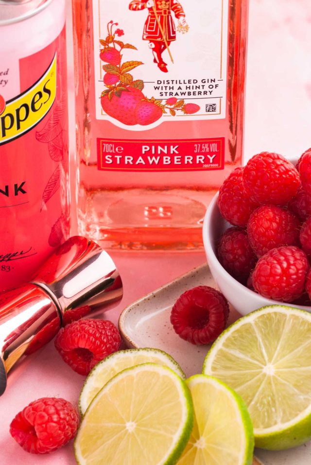 pink premium mixer - ingredients used to make the pink drink
