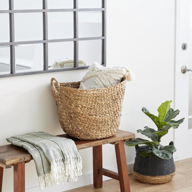 Wicker Basket for blanket storage ideas