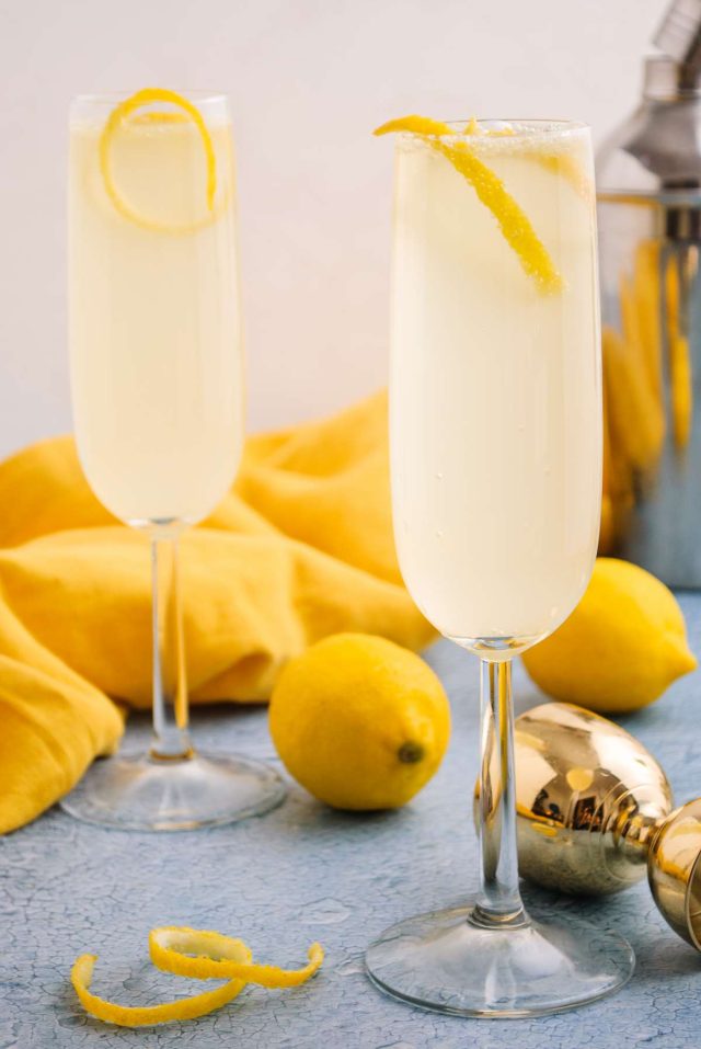 french 75 variations - two servings of French 76 cocktail 