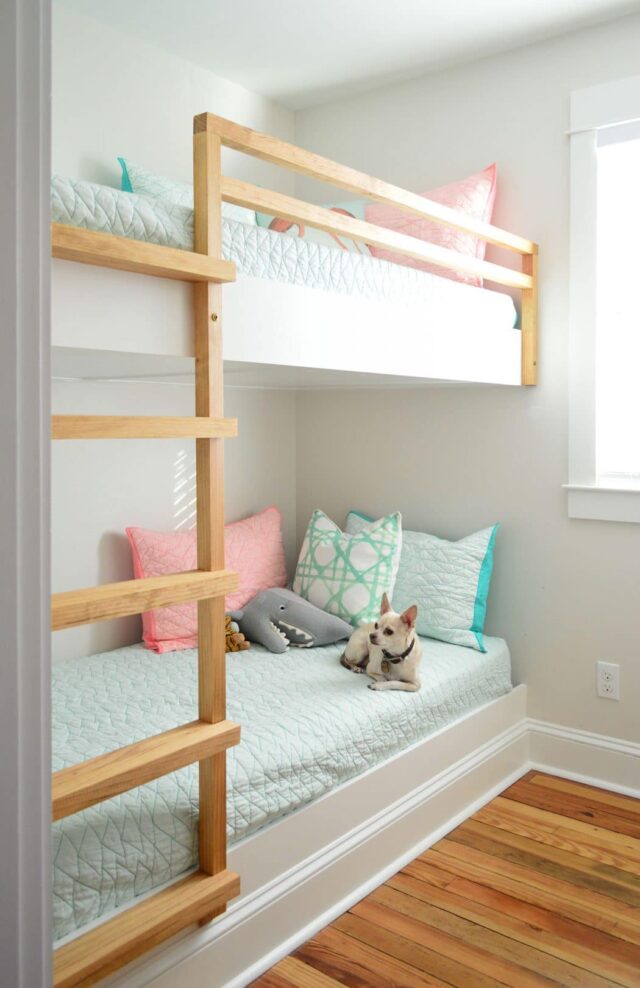 DIY Built-In Bunk Beds for little girls room ideas