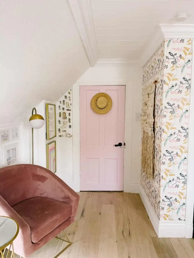 how to paint a pink door