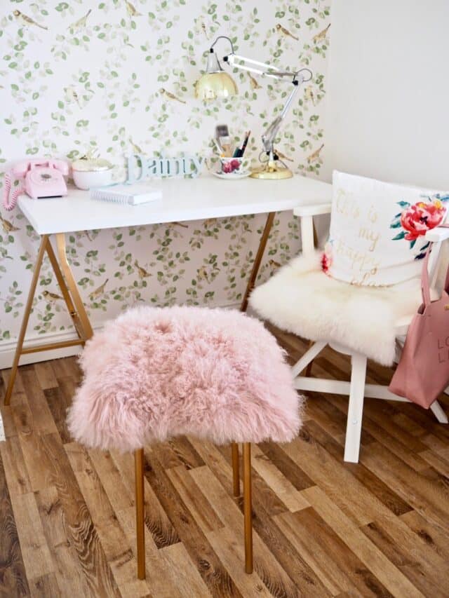 DIY Fur Stool