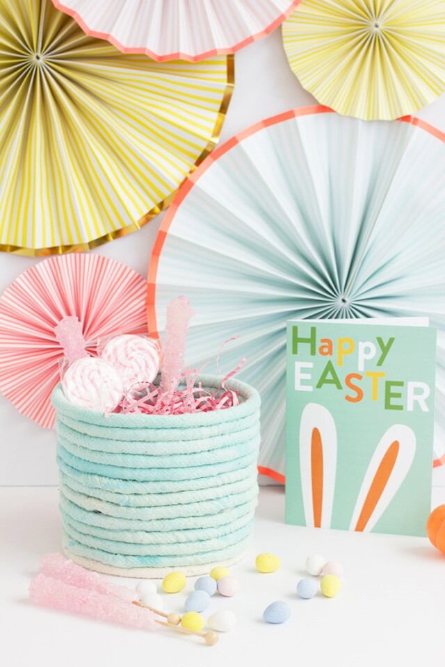 No Sew Rope Easter Basket