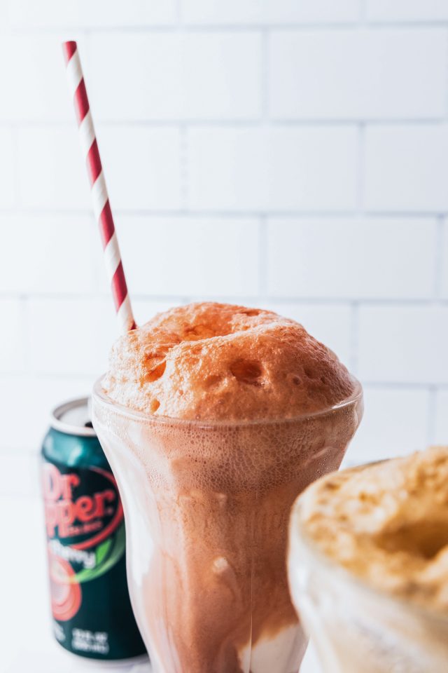 photo of the dr. pepper vanilla float recipe using cherry flavored soda