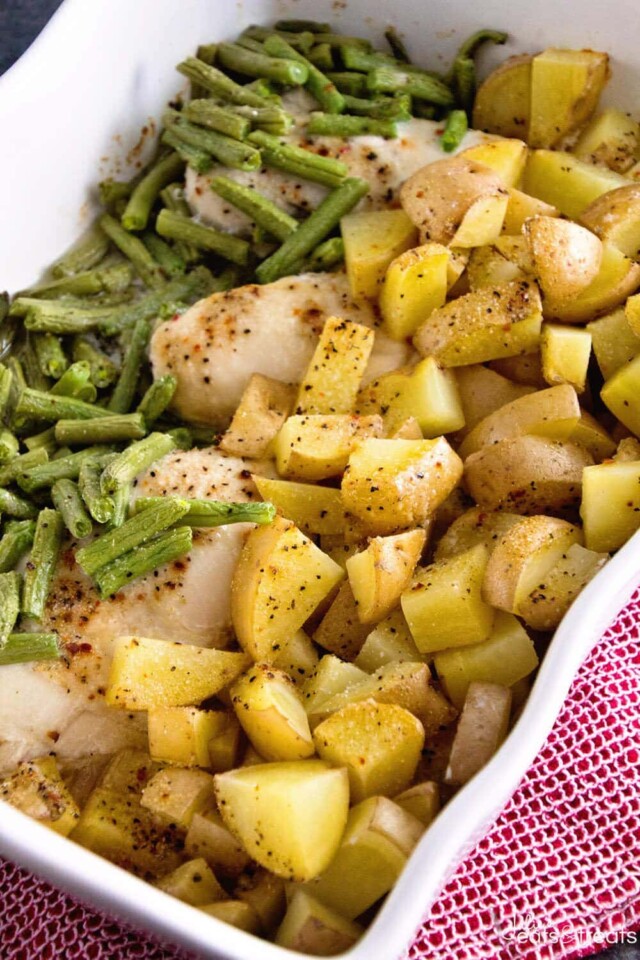 One Pan Green Beans, Chicken & Potatoes