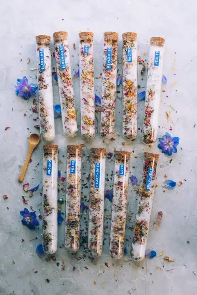 Herbal Bath Salts for DIY Mother's Day gifts