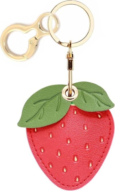Leather Keychain Holder Case Compatible with AirTag, for birthday gift for her