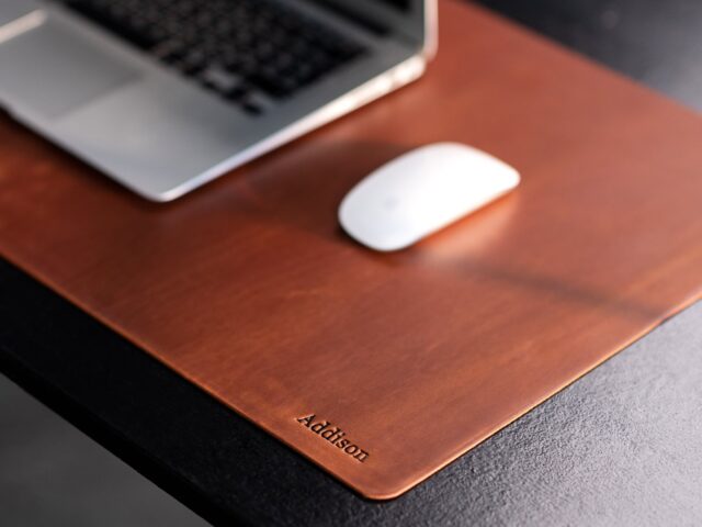Leather Desk Mat - Large Mouse Pad, Birthday Gifts For Husband, Desk Blotter, Leather Mousepad, Brown Leather Laptop Mat, Christmas Gifts