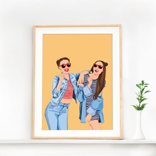 Custom best friend portrait 