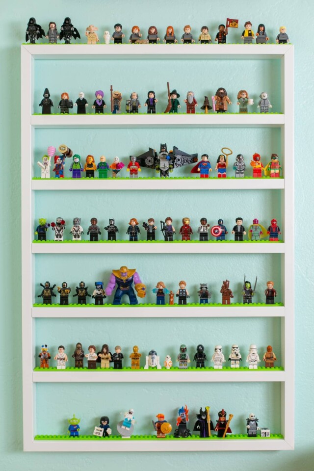 LEGO Display Shelves for little boys bedroom room ideas