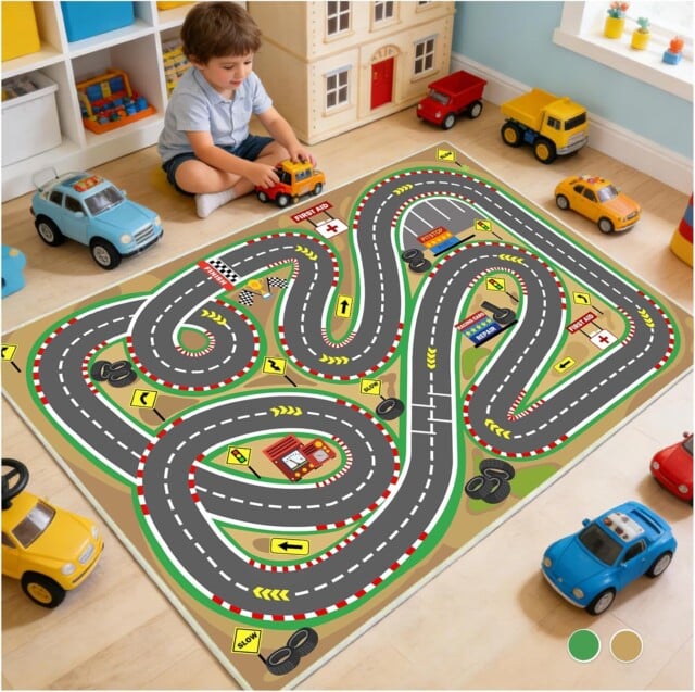 race car rug for little boys bedroom ideas