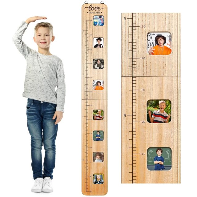 Wooden Growth Chart for Kids for boys room ideas