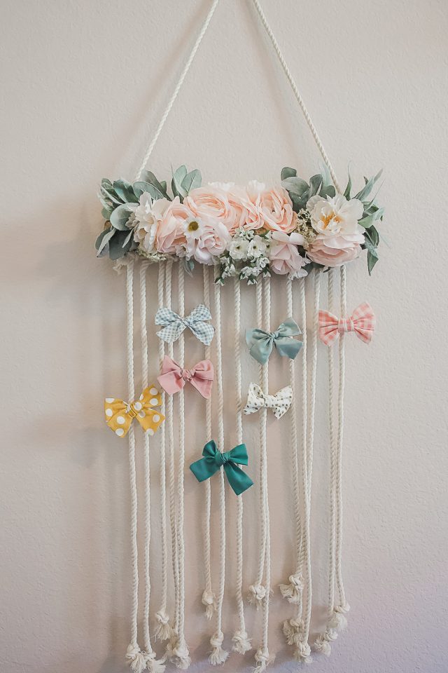 photo of an easy bow holder diy idea by A Girl's Yorkie