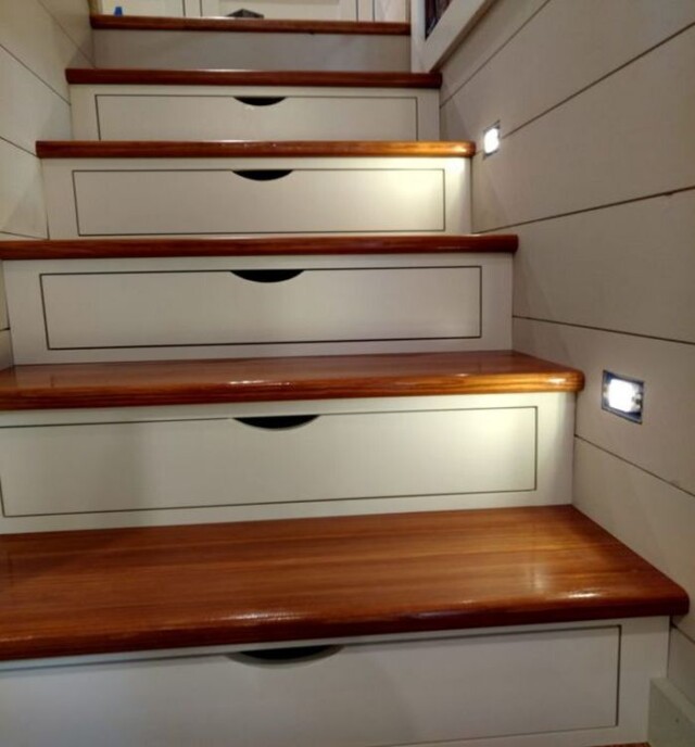 photo of how to hide storage in your stairs