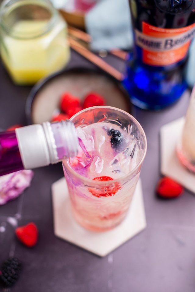 pouring raspberry vodka in the glass - greatful dead recipe