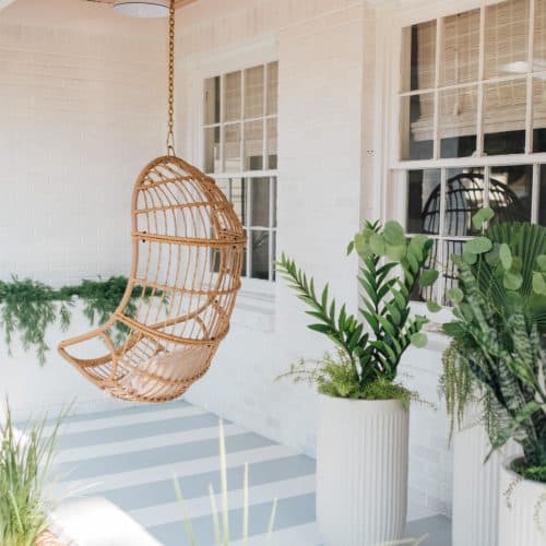 outdoor makeover - photo of an outdoor front porch makeover by sugar & cloth