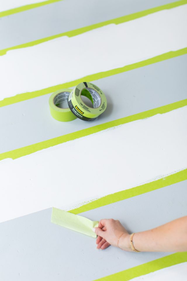 how to paint a porch - photo of the painter's tape design by sugar and cloth