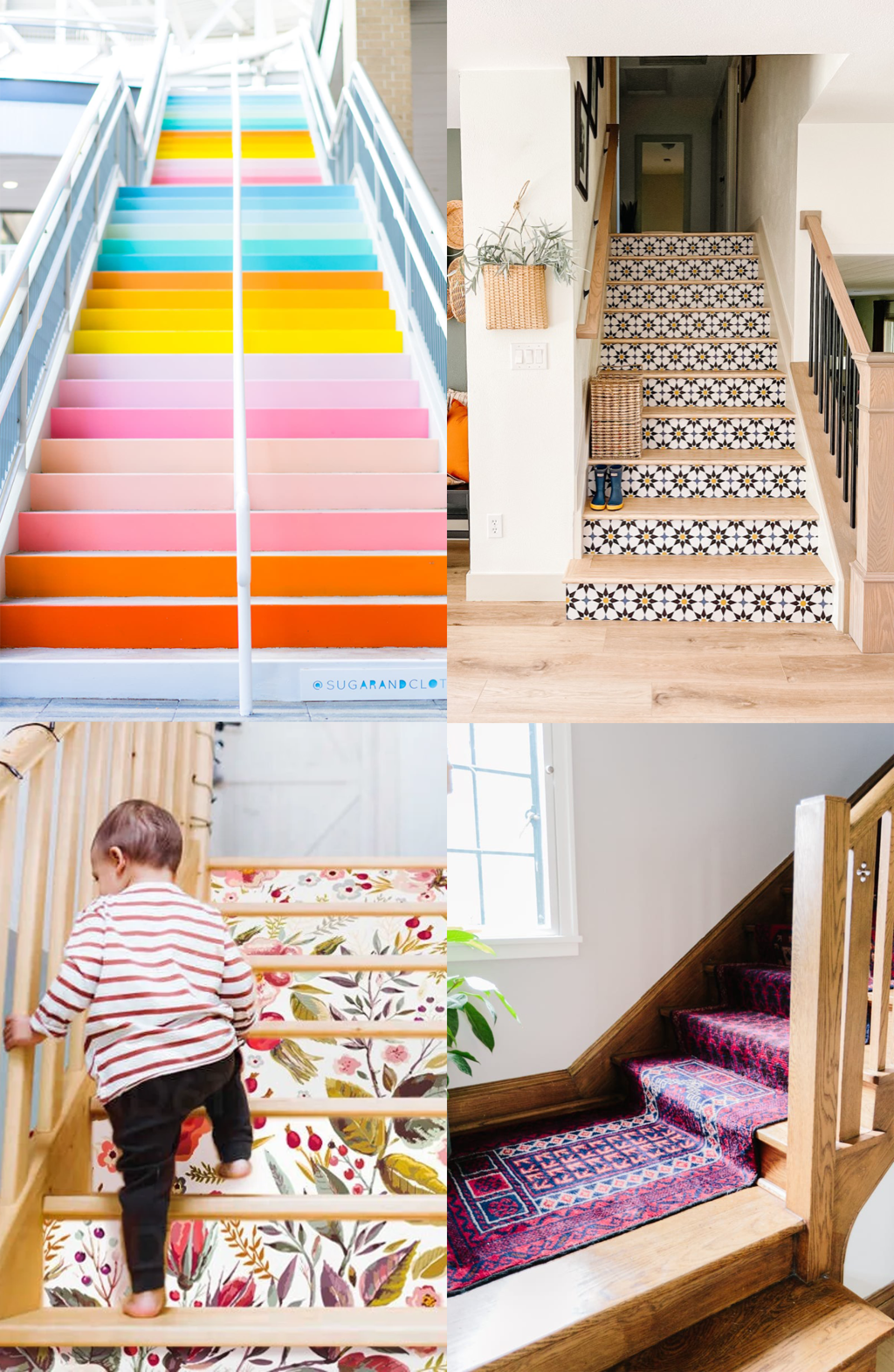 beautiful wood stair risers