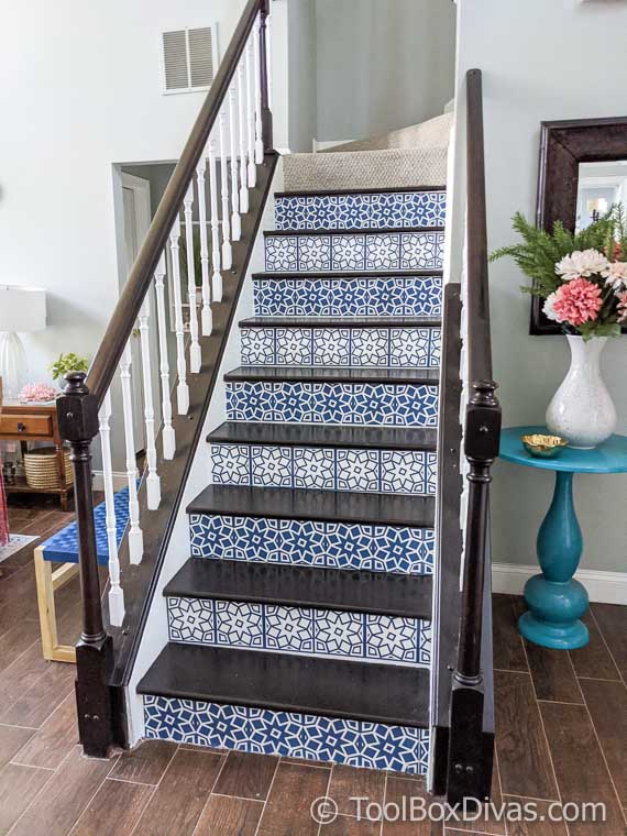 photo of how to Apply Removable Decals to your stair riser