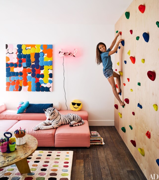 Climbing Wall for Kids Playroom Ideas