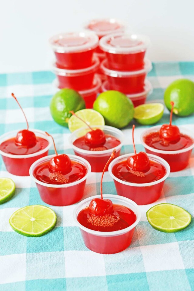 Cherry Limeade Jello Shots for shot recipes