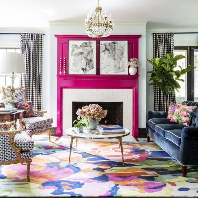 Colorful Fireplace Idea