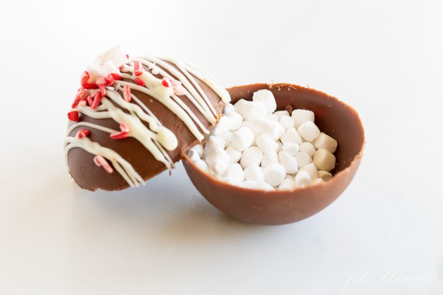 Peppermint Hot Chocolate Bombs for recipes with marshmallows