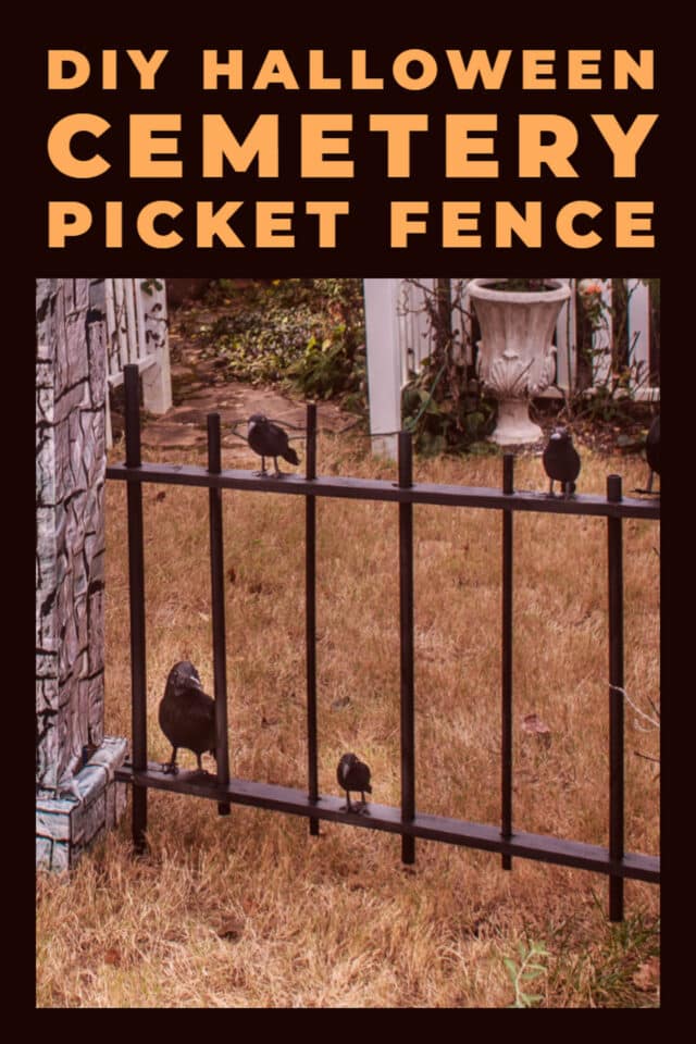 DIY Halloween cemetery picket fence