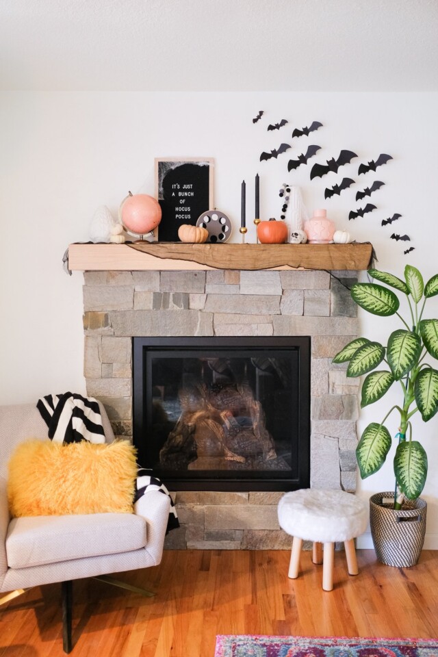 paper bats for diy halloween decor