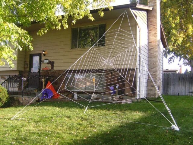 Halloween Spider Web for Best DIY Outdoor Halloween Decorations for Front Yard