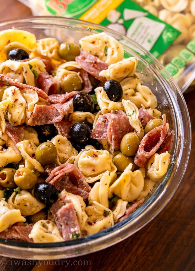 Olive Tortellini Pasta Salad for pasta side dishes