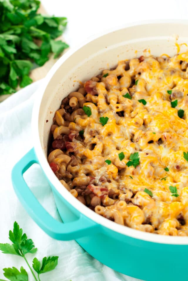 Chili Mac for pasta side dishes