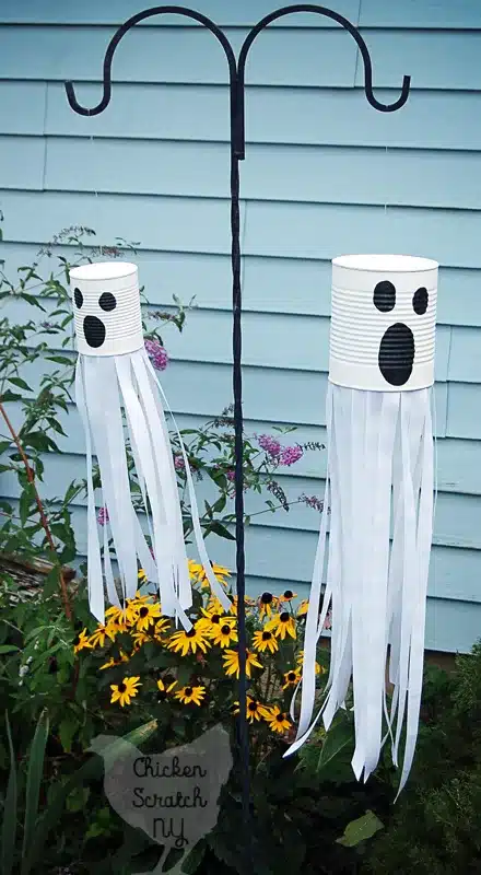 DIY Tin Can Ghost Windsock