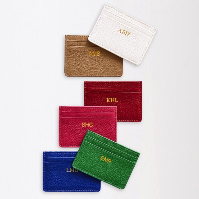 Monogram leather wallet for creative ways to gift money 