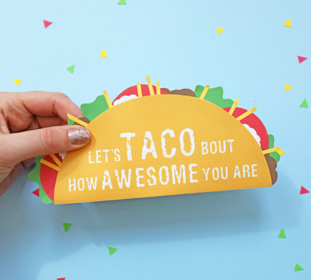 Taco Gift Card Holder for money gift ideas
