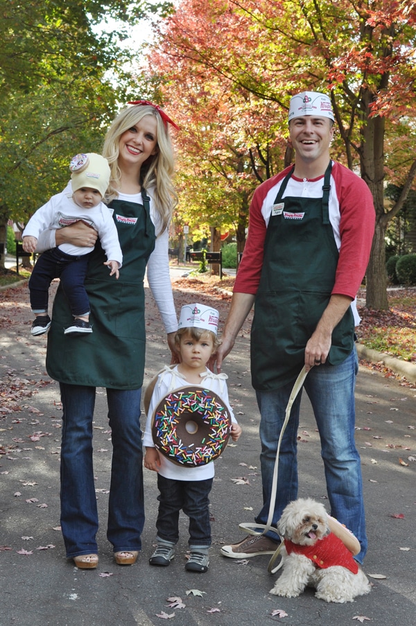 Krispy Hallowkreme for couple and dog halloween costume ideas