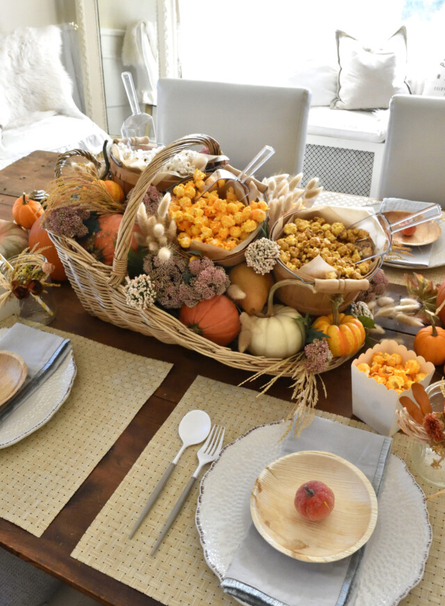 Thanksgiving Popcorn Cornucopia