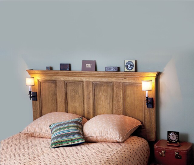 How To Turn an Interior Door Into a Headboard