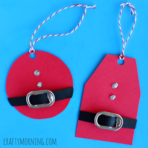 Santa Gift Tag with Soda Tabs