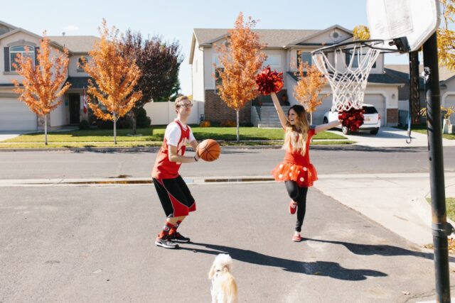 Rufferee, Basketball Player, and Cheerleader