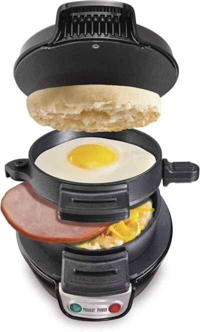 Hamilton Beach Breakfast Sandwich Maker with Egg Cooker Ring for dirty santa gift ideas