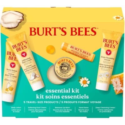 Burt's Bees Christmas Gifts - Essentials Everyday Set, 5 Travel Size Products for Stocking Stuffers for dirty santa gifts