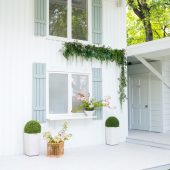 photo of the Juliana Houston with a simple window trim idea by Ashley Rose of Sugar & Cloth