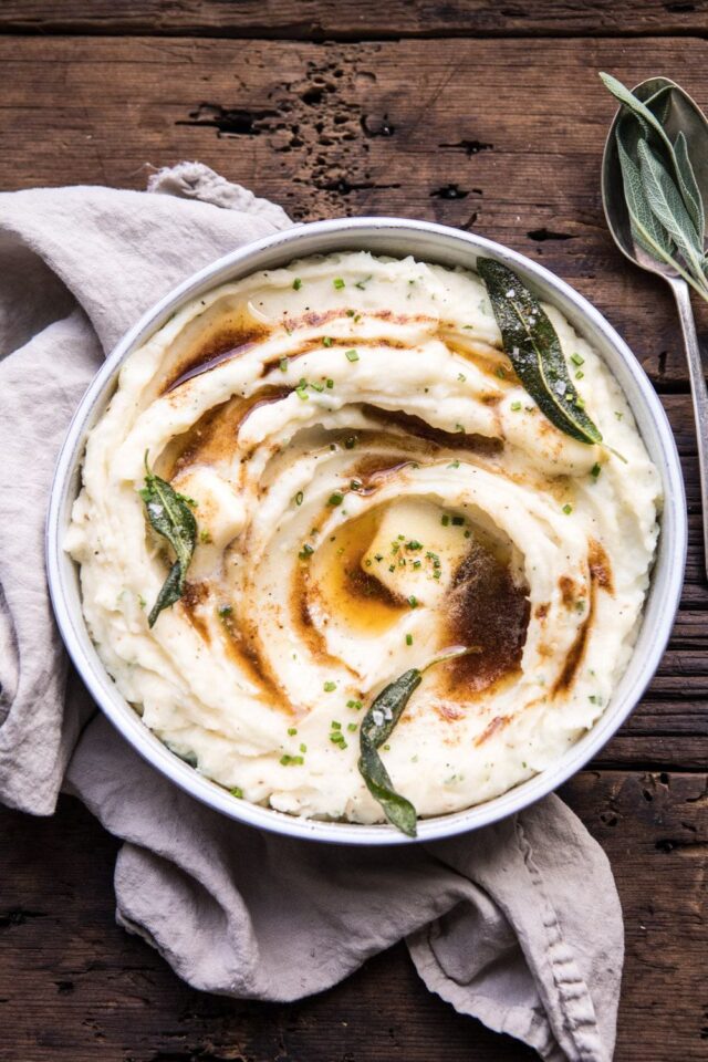 buttery herbed mashed potatoes for thanksgiving food ideas