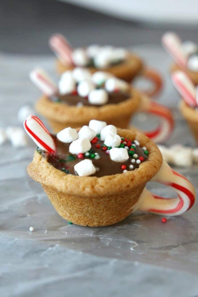 Hot Chocolate Cookie Cups for Christmas Cookie Trays