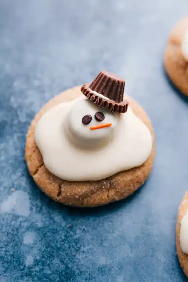 Melted Snowman Cookies for Christmas Cookie Recipes